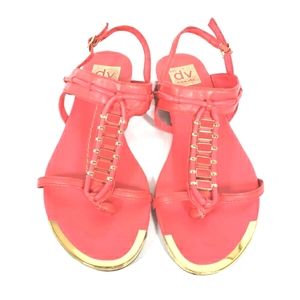 Dolce Vita Coral and Gold Sandles Size 6.5
